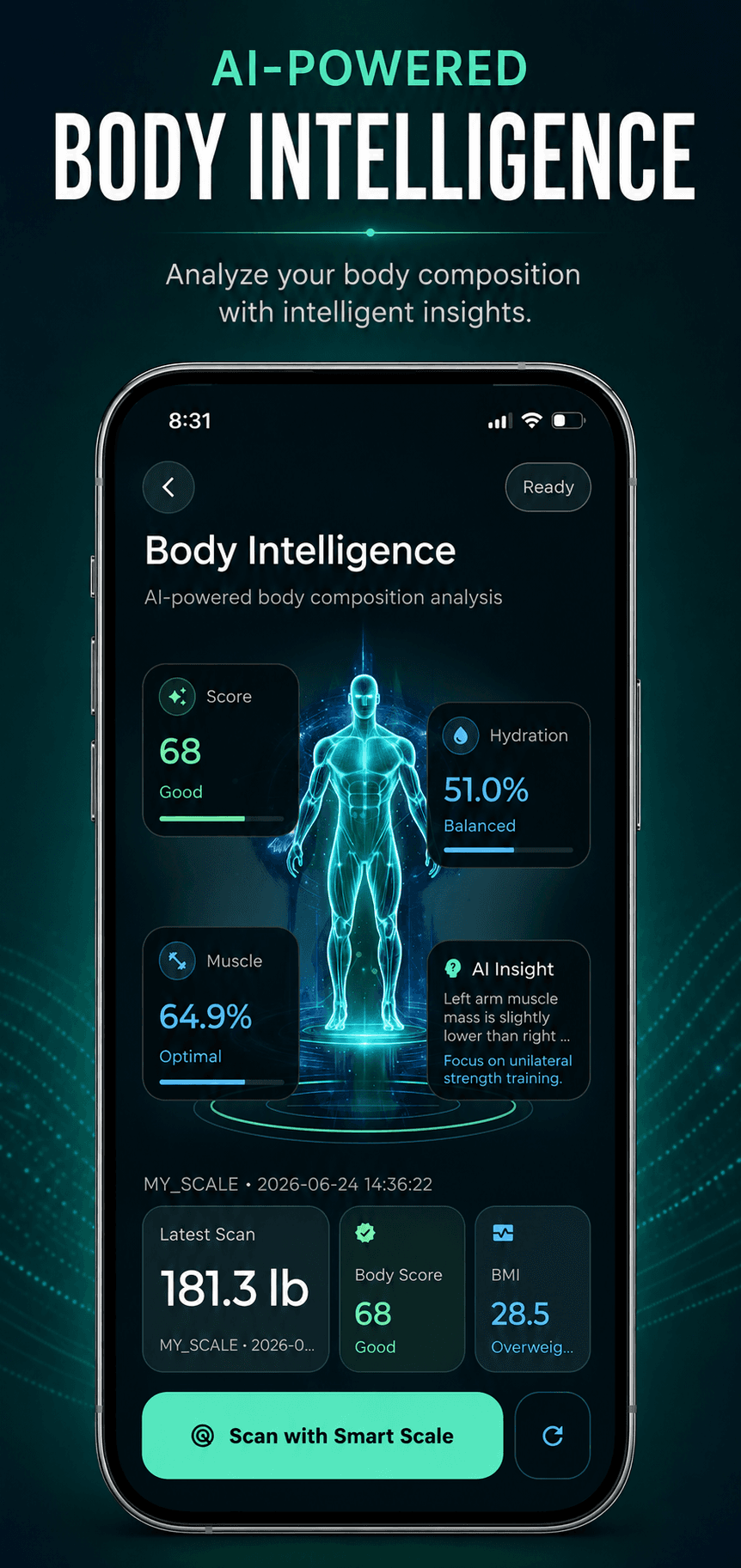 PAi Body Intelligence mobile experience